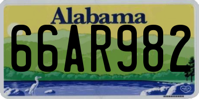 AL license plate 66AR982