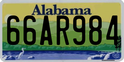 AL license plate 66AR984