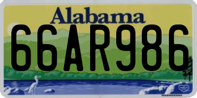 AL license plate 66AR986