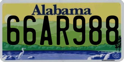 AL license plate 66AR988