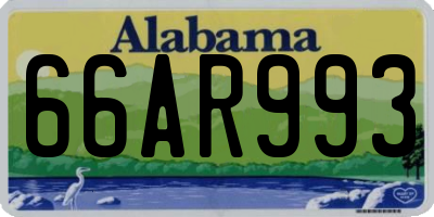 AL license plate 66AR993