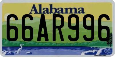 AL license plate 66AR996