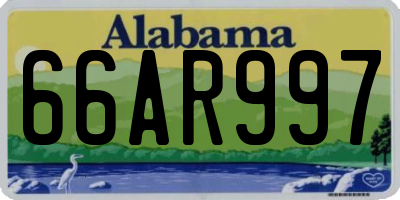 AL license plate 66AR997