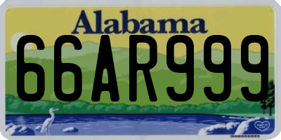AL license plate 66AR999