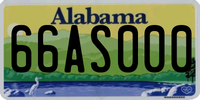 AL license plate 66AS000