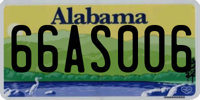 AL license plate 66AS006