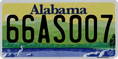 AL license plate 66AS007
