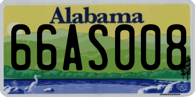 AL license plate 66AS008