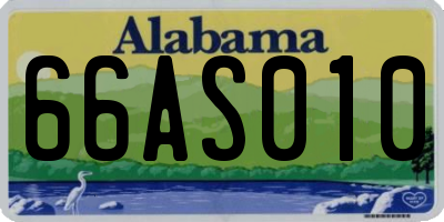 AL license plate 66AS010