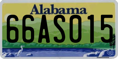 AL license plate 66AS015