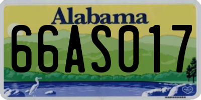 AL license plate 66AS017