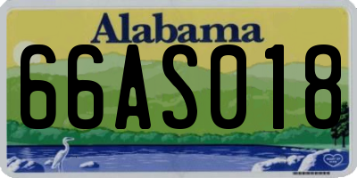 AL license plate 66AS018