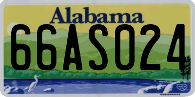 AL license plate 66AS024