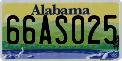 AL license plate 66AS025