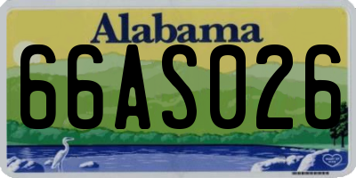 AL license plate 66AS026