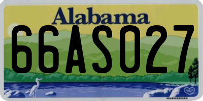 AL license plate 66AS027