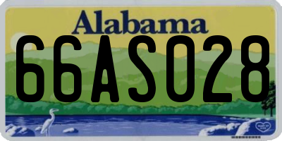 AL license plate 66AS028