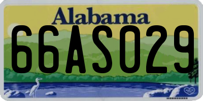AL license plate 66AS029