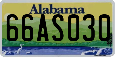 AL license plate 66AS030