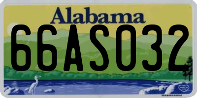 AL license plate 66AS032