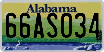 AL license plate 66AS034