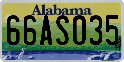 AL license plate 66AS035