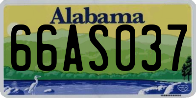 AL license plate 66AS037