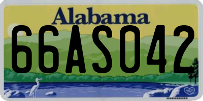 AL license plate 66AS042
