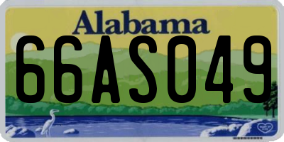 AL license plate 66AS049