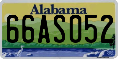 AL license plate 66AS052