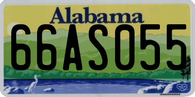 AL license plate 66AS055