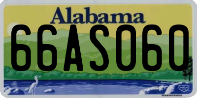 AL license plate 66AS060