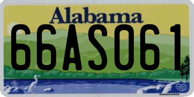AL license plate 66AS061