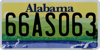 AL license plate 66AS063