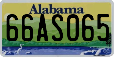 AL license plate 66AS065