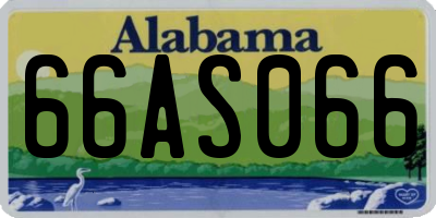 AL license plate 66AS066