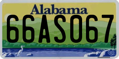 AL license plate 66AS067