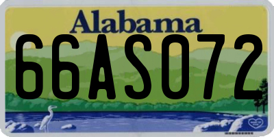 AL license plate 66AS072