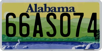 AL license plate 66AS074