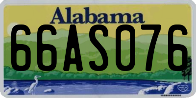 AL license plate 66AS076