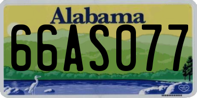 AL license plate 66AS077