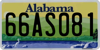 AL license plate 66AS081