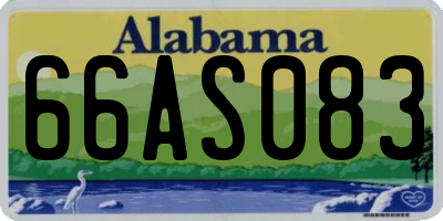 AL license plate 66AS083