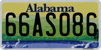 AL license plate 66AS086