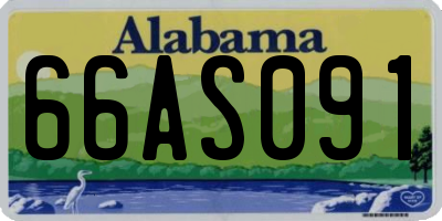 AL license plate 66AS091