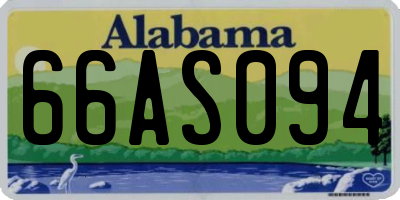 AL license plate 66AS094