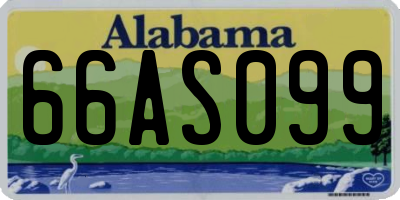 AL license plate 66AS099
