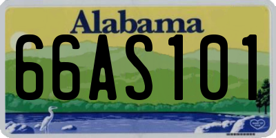 AL license plate 66AS101
