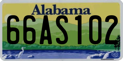 AL license plate 66AS102