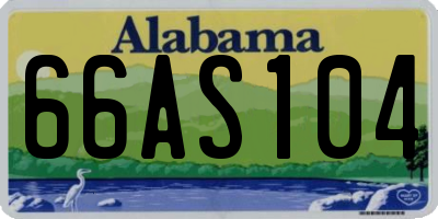 AL license plate 66AS104